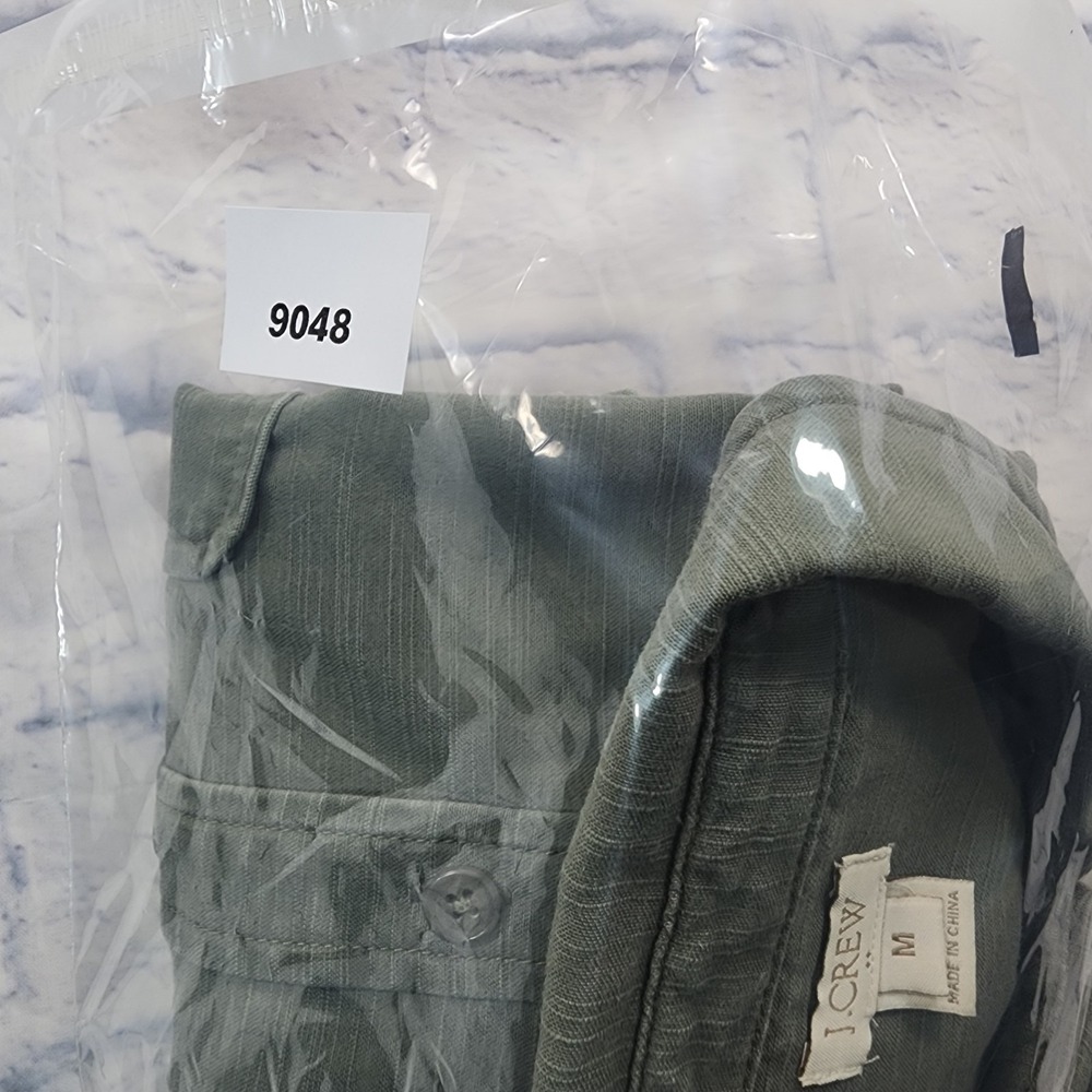 J Crew WOMENS SIZE M Military Pocket Shirt Fresh Sage Green - Picture 11 of 11